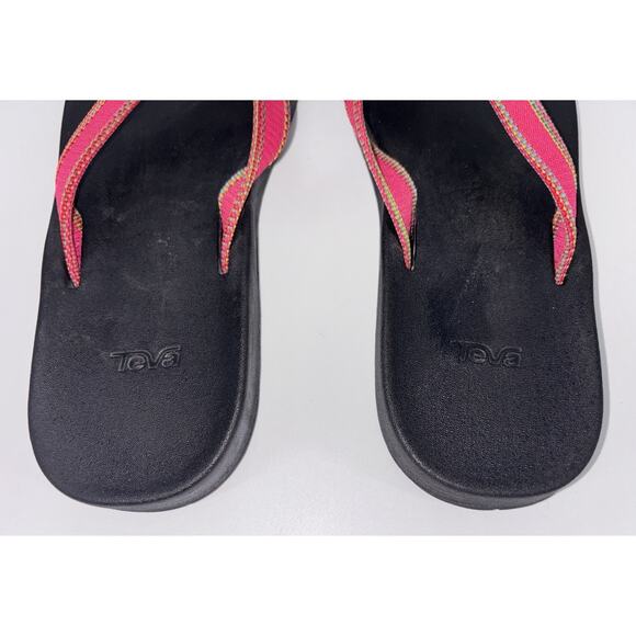 Teva Azure Women’s Azure Flip Flops Sandals Shoes Pink Size 9 Beach Summer EUC - Picture 1 of 9